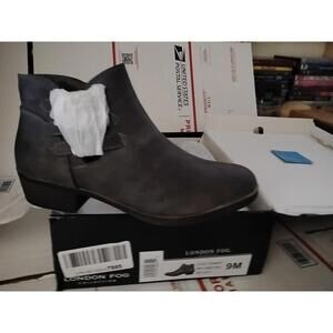 LONDON FOG Women's Tommy Ankle Boot GREY gray COWBOY SIZE 9 Cute #166